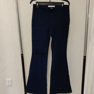 Ella Moss Dark Blue Wash Pull On Flare Stretchy Jeans Size 8/29
